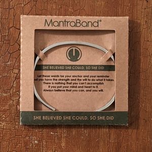 Mantra band silver bracelet